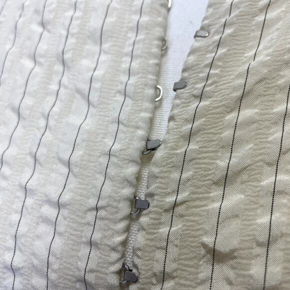 Rag & Bone Alfie Silk Shirt in Beige Stripe S - Picture 5 of 16